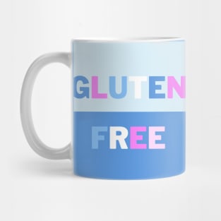 Gluten-Free - Halves With Blue, Pink & White Mug